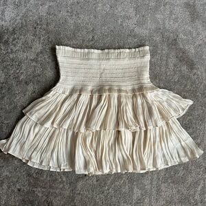 Elegant Cream Tiered Skirt